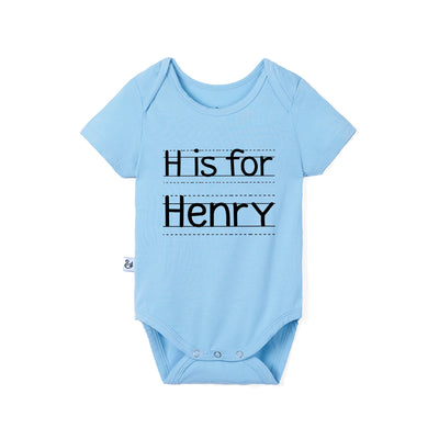 Custom Letter Is For Name Baby Bamboo Bodysuit