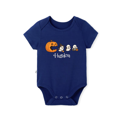 Custom Halloween Ghost Bamboo Baby Bodysuit