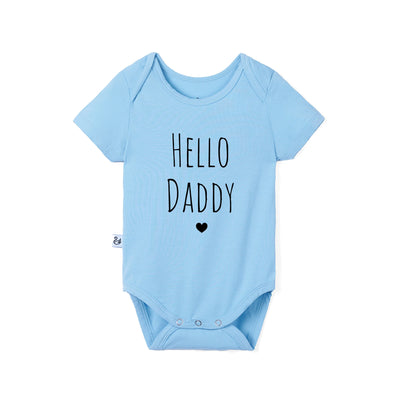 'Hello Daddy' Bamboo Baby Bodysuit