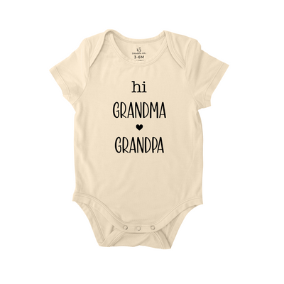 Hi Grandma and Grandpa Onesie Baby Bodysuits