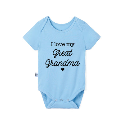 I Love My Great Grandma Bamboo Baby Onesie