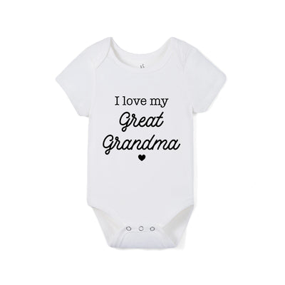 I Love My Great Grandma Bamboo Baby Onesie