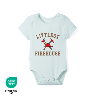 Little Firehouse Firefighter Baby Bamboo Onesie