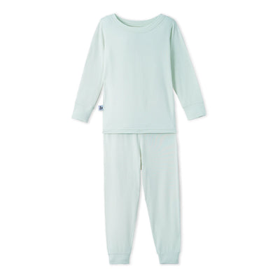 Mint Long Sleeve Bamboo Pajama Set - SwaddleAn