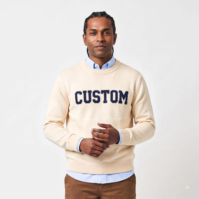 Custom Unisex Knit Long Sleeve Crewneck Sweater