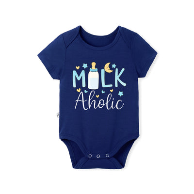 Bamboo Baby Bodysuit in Milkaholic Graphic