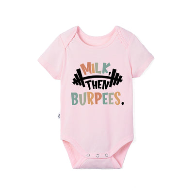 Bamboo 'Milk Then Burpees' Workout Baby Bodysuit