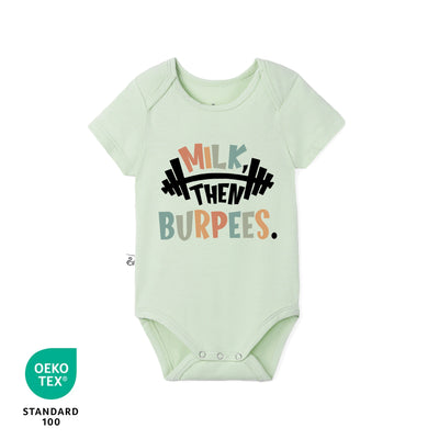 Bamboo 'Milk Then Burpees' Workout Baby Bodysuit