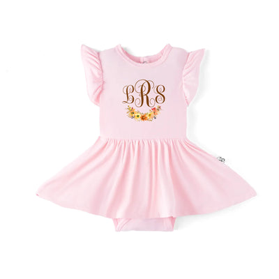 Custom Fall Monogram Bamboo Twirl Dress