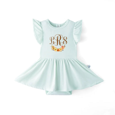 Custom Fall Monogram Bamboo Twirl Dress