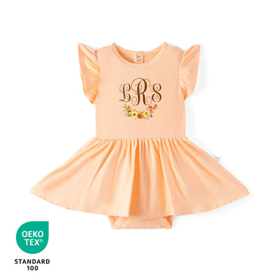 Custom Fall Monogram Bamboo Twirl Dress