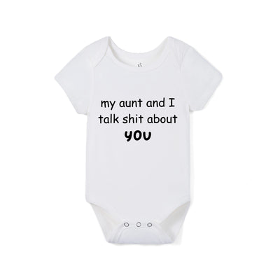 My Mom and I Talk Sh*t About You Bamboo Baby Onesie