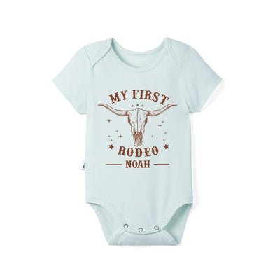 Custom My First Rodeo Bamboo Bodysuit