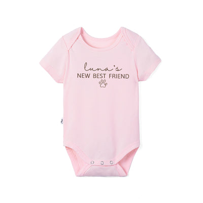 Custom Pup New Best Friend Bamboo Onesie Bodysuit