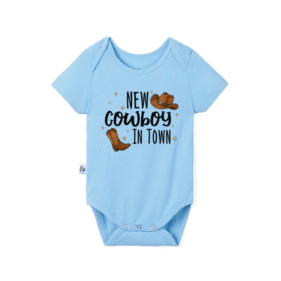 New Cowboy in town Bamboo Baby Onesie