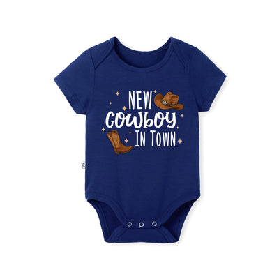 New Cowboy in town Bamboo Baby Onesie