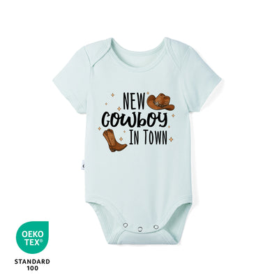 New Cowboy in town Bamboo Baby Onesie
