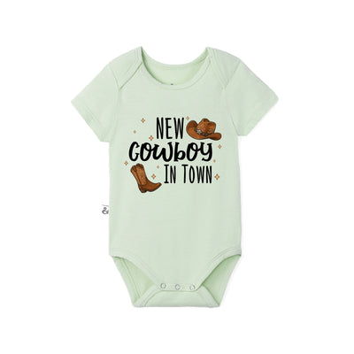 New Cowboy in town Bamboo Baby Onesie