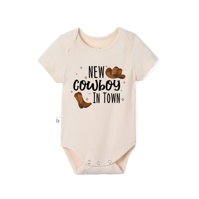 New Cowboy in town Bamboo Baby Onesie