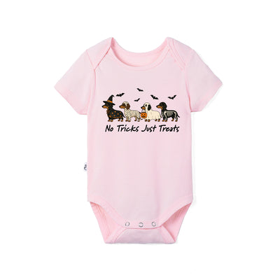 Dachshund Halloween Costumes No Tricks Just Treats Bamboo Baby Onesie
