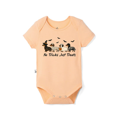 Dachshund Halloween Costumes No Tricks Just Treats Bamboo Baby Onesie