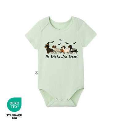 Dachshund Halloween Costumes No Tricks Just Treats Bamboo Baby Onesie