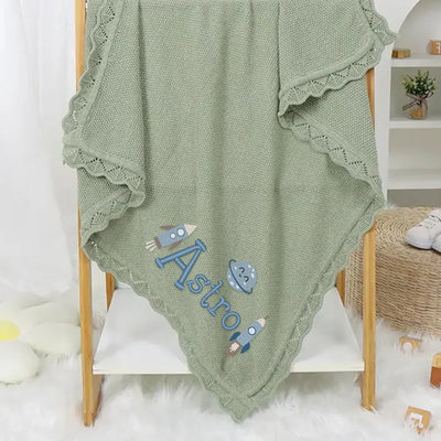 Personalized Astronaut Baby Blanket