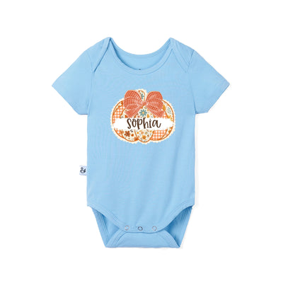 Custom Pumpkin Name Baby Bamboo Bodysuit