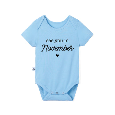'See You in November' Bamboo Baby Bodysuit
