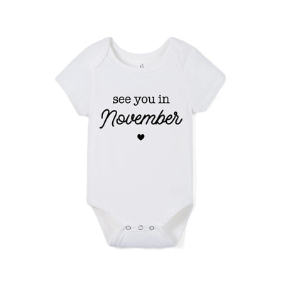 'See You in November' Bamboo Baby Bodysuit