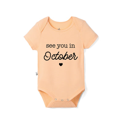 'See You in October' Bamboo Baby Bodysuit