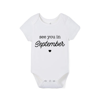 'See You in September' Bamboo Baby Bodysuit