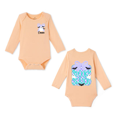 Custom Spooky Season Bamboo Baby Bodysuit