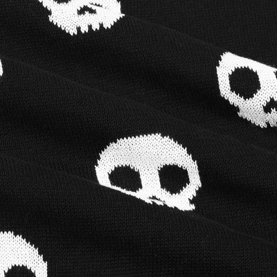 Skull Halloween Baby Knit Button Romper