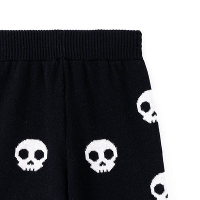 Skull Halloween Knit Long Sleeve Crewneck Sweater