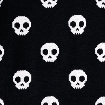 Skull Halloween Knit Long Sleeve Crewneck Sweater