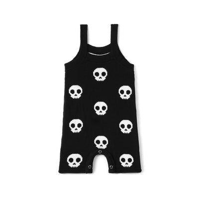 Skull Halloween Jacquard Knit Playsuit