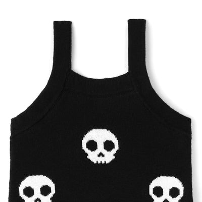 Skull Halloween Jacquard Knit Playsuit