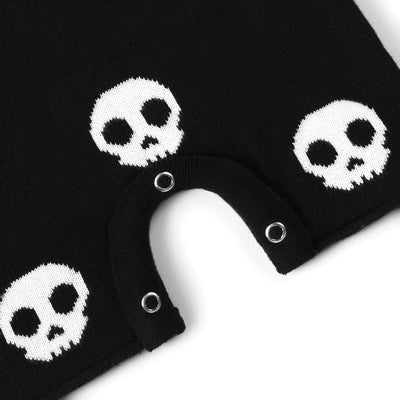 Skull Halloween Jacquard Knit Playsuit