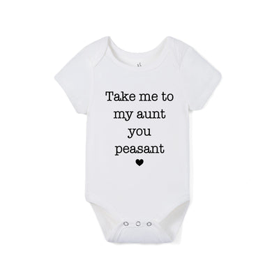 'Take me to my aunt you peasant' Funny Bamboo Onesie